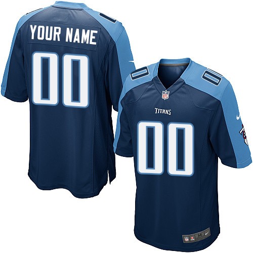 Youth Elite Nike Jersey Navy Blue Alternate - Customized NFL Tennessee Titans